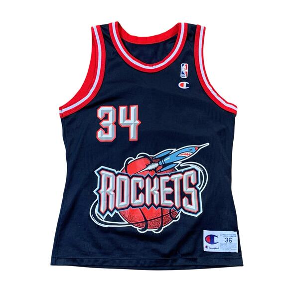 Houston Rockets Vintage Champion Jersey Hakeem Olajuwon #34 - Small - Picture 1 of 3